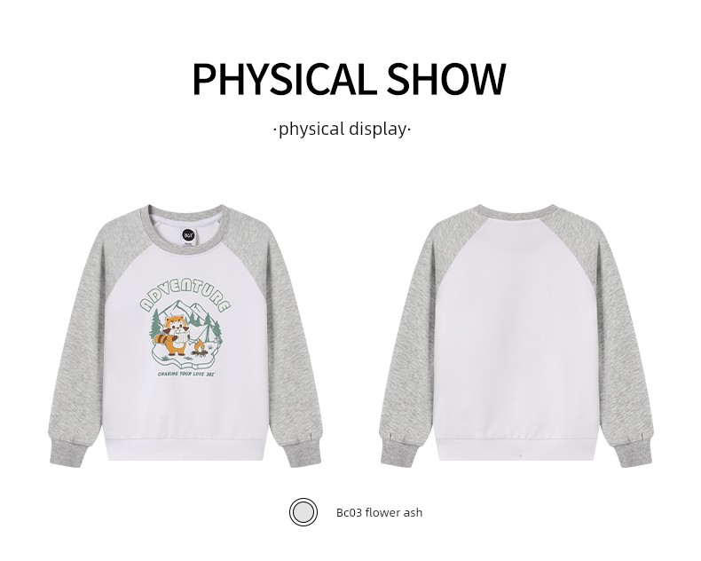 361 ° Children's Clothing for Boys and Girls, Pullover Sweatshirt, Round Neck, Autumn and Winter 2026 New Autumn Style, Fleece-Lined Long-Sleeved Sports — 33
