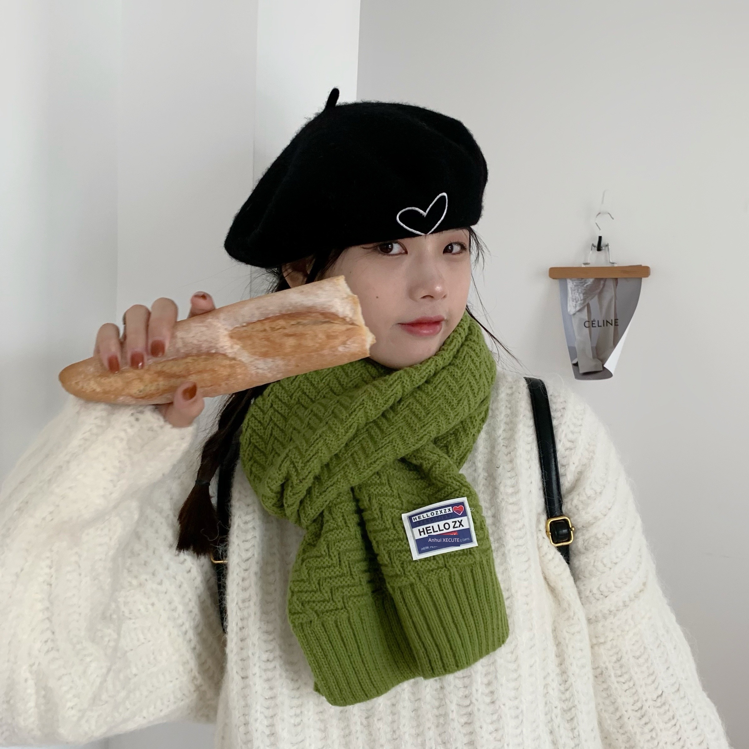 Ins wind Soft waxy winter Simplicity Solid color Knitting wool
