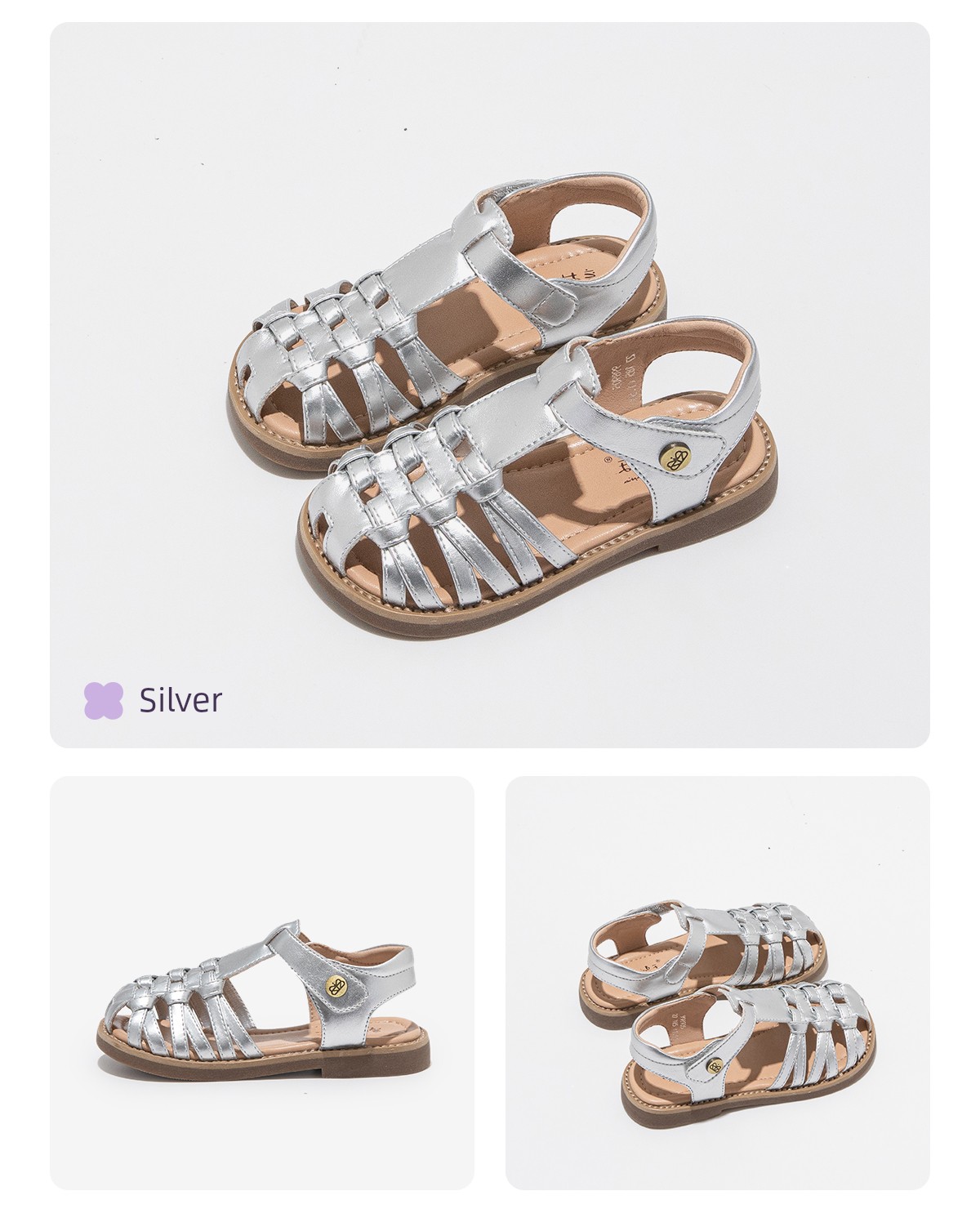 Girls' Princess Sandals 2026 New Summer Children's Sandals for Girls, Roman Style Shoes, Soft-Soled Closed-Toe Summer Models — 16