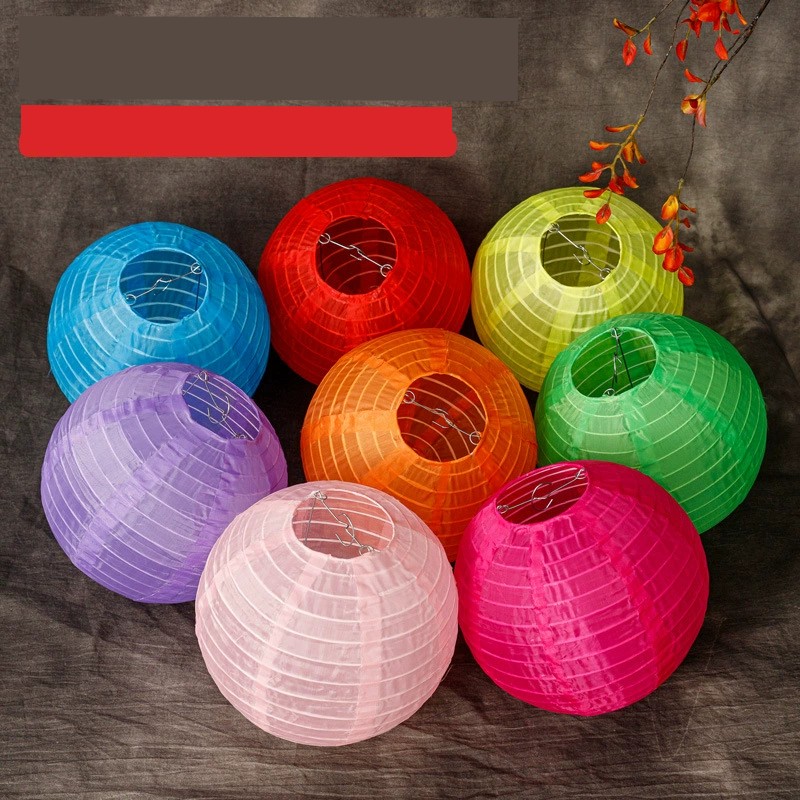 Color Courtyard Outdoor Sun Protection Silk Cloth Chinese Ancient Style Lantern