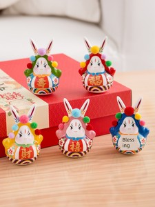 Old Beijing Rabbit God Chinese-Style Souvenir Creative Toy Roly-Poly Doll Gift for Foreigners Mid-Autumn Festival Gift