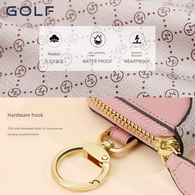 GOLF钥匙包女小巧迷你卡包车钥匙通用钥匙扣老花多功能锁匙包收纳