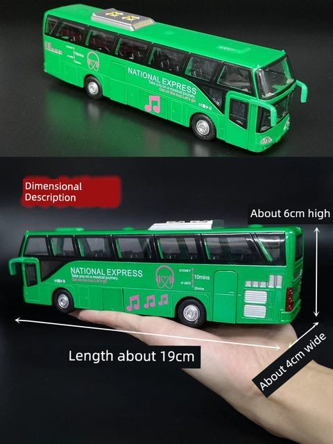 New product 5 door alloy double-decker bus model simulation tourist bus bus bus children's toy car