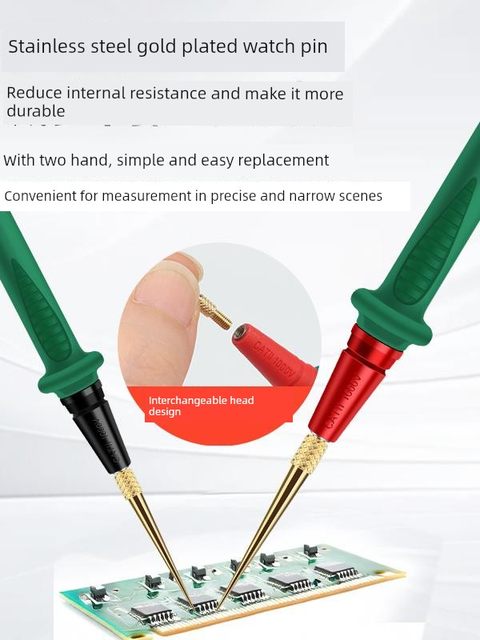 Lu Xian Zi Multimeter Pen Special Tip Current Voltage Line Test Energy Meter General Stainless Steel Probe Accessories