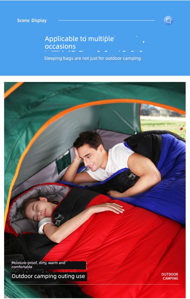 camel down Sleeping bag outdoors Below zero 0-10-20-30 ℃ degree thickening winter camping adult adult male Tibet