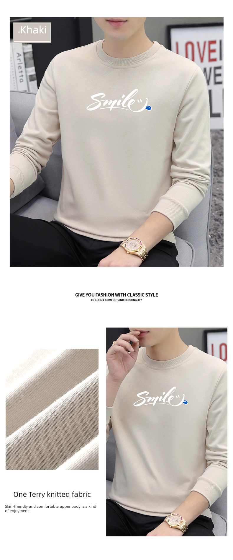 Autumn and winter knitting Undershirt trend No cap Sweater