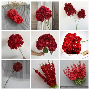 Red Artificial Flower Wedding Flower Rows of Ground Row Flower Road Lead Flower Art Chinese Style Artificial Flower Wedd