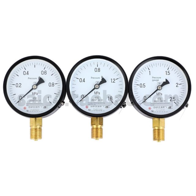 Shanghai Automation Instrument Factory 4 Y-100 ordinary pressure gauge Water pressure gauge Gas pressure gauge Steam pressure gauge