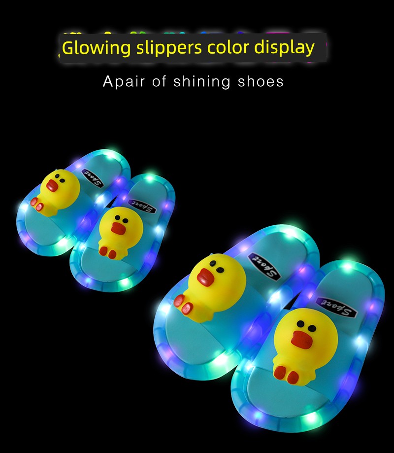 Children's Summer Slippers, Trendy on Instagram, Glowing Cartoon Design, for Boys and Girls, Kids and Babies, Indoor and Outdoor Non-Slip Colorful Sandals — 4