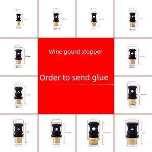 Plastic Stopper for Wine Gourd, Anti-Leakage Copper Inlay Natural Wine Pot Accessories, High-Quality Portable Cultural A