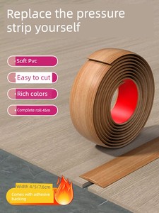 Self-Adhesive Pvc Wood Floor Transition Strip, Flat Strip for Doorways, Tile Threshold Gap Sealing Strip