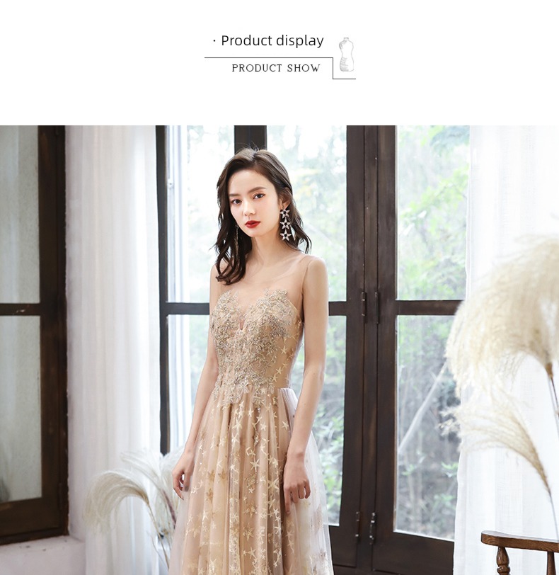 Celebrity host show birthday banquet Evening dress