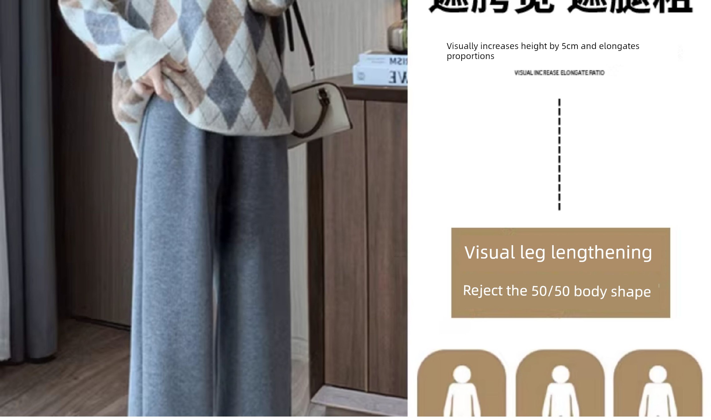 Maternity Autumn Pants for Spring and Autumn, Wide-Leg Pants for Outdoor Wear, Faux Cashmere, Casual Drapey Straight-Leg Pants, 2023 New Style — 21