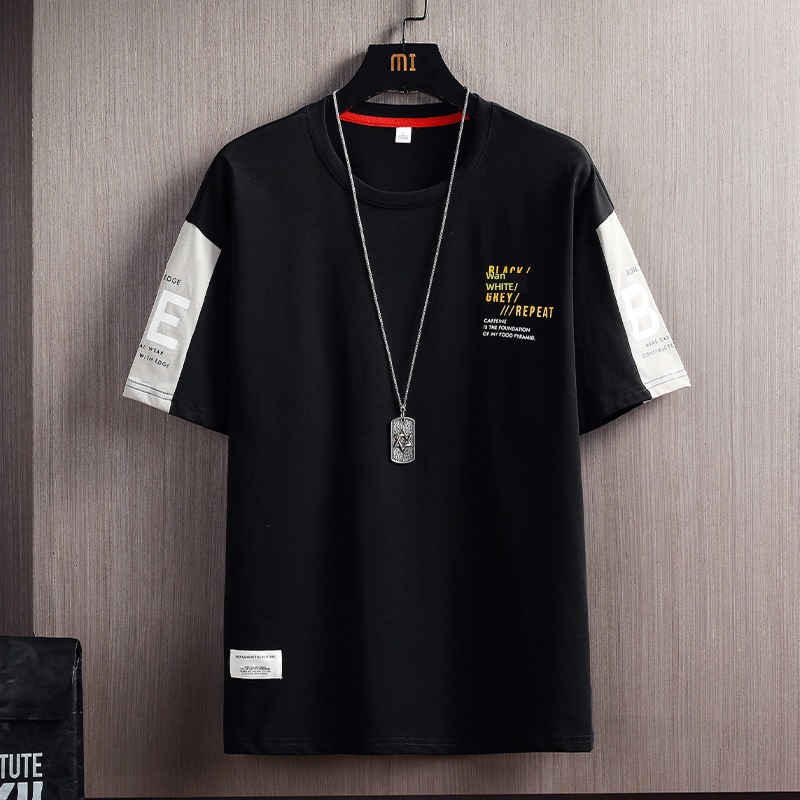 Chaopai 2022 Pick up the leak man leisure time Short sleeve T-shirt