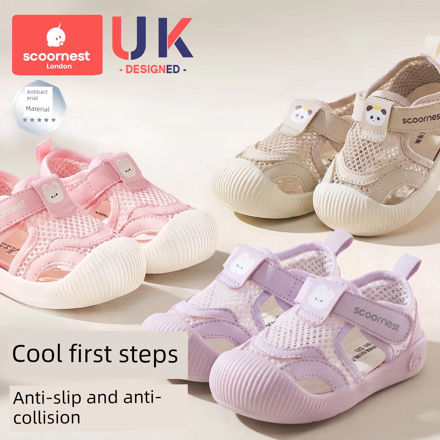 Kechao Kidsren's Baby Toddler Shoes Spring and Summer Functional Shoes for Boys and Girls with Soft Soles Indoor Baby Breathable Mesh Anti-Slip Shoes