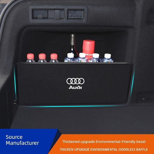 适用奥迪q5a6a8al4la3lq3a5q2l专用后备箱挡板整理收纳储物箱隔板