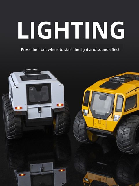 Russia 1/24 Sherpa ATV All-terrain Children's Off-Road Simulation Alloy Boy Sound Light Return toy Car