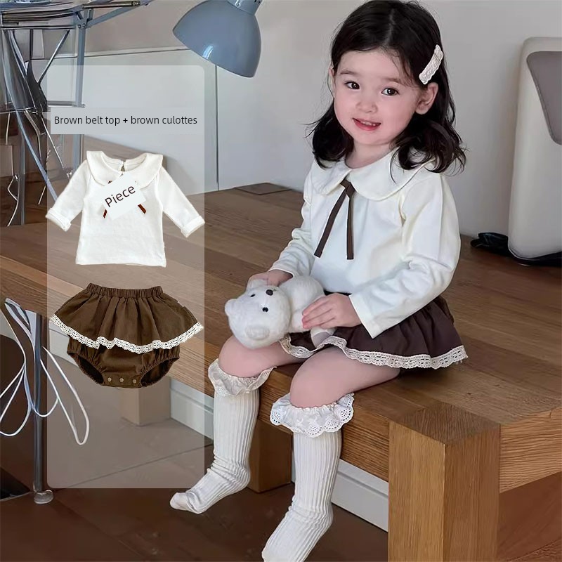 Baby Early Autumn Outfit, Fashionable and Stylish Outdoor Wear, Cool and Trendy Girl's Clothing, Internet Celebrity Baby Super Cute Two-Piece Spring Outfit — 3
