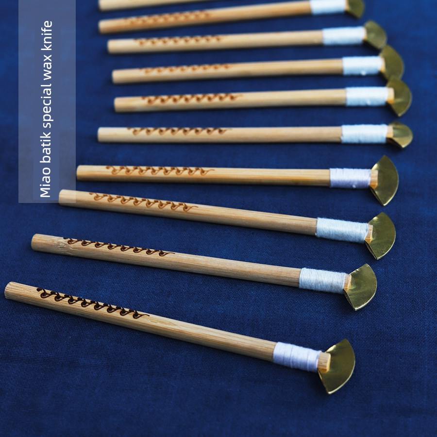 Shuofang Guizhou Miao Wax Spatula Danzhai Rongjiang Handmade Batik Paintings Special Grass and Wood Dyeing Blue Dyeing Tools DIY