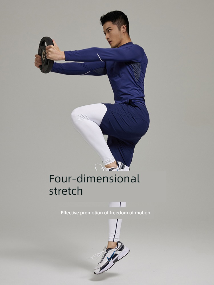 OMG man Long sleeve Tight fitting Physical fitness quick-drying motion T-shirt