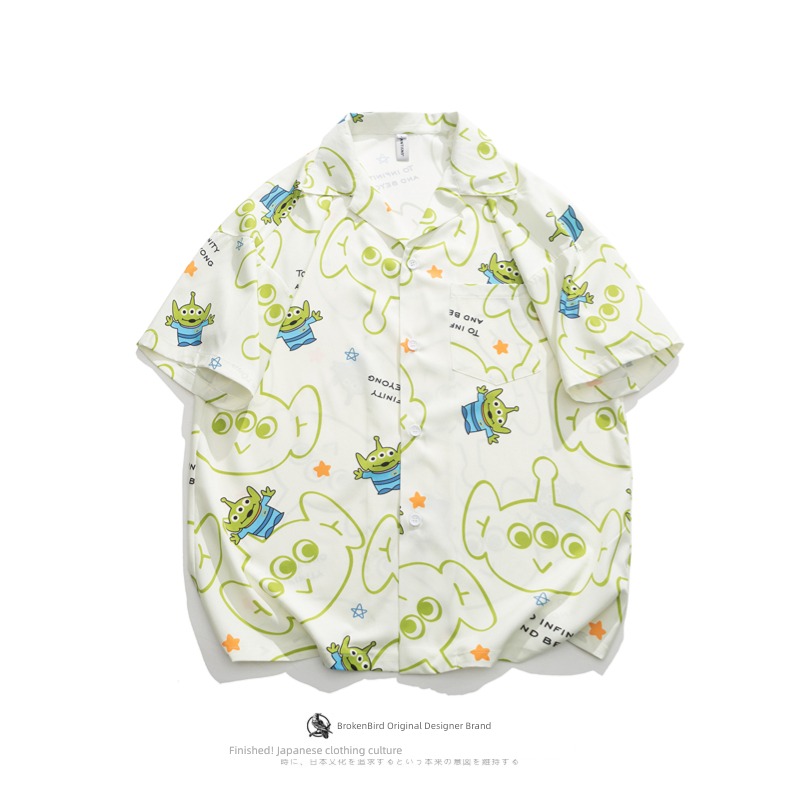 cec Superfire Hawaii ins Port style Retro Short sleeve