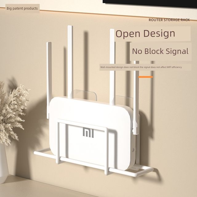 Router storage box wall artifact set top box wall-mounted fixture support bracket wifi placement rack