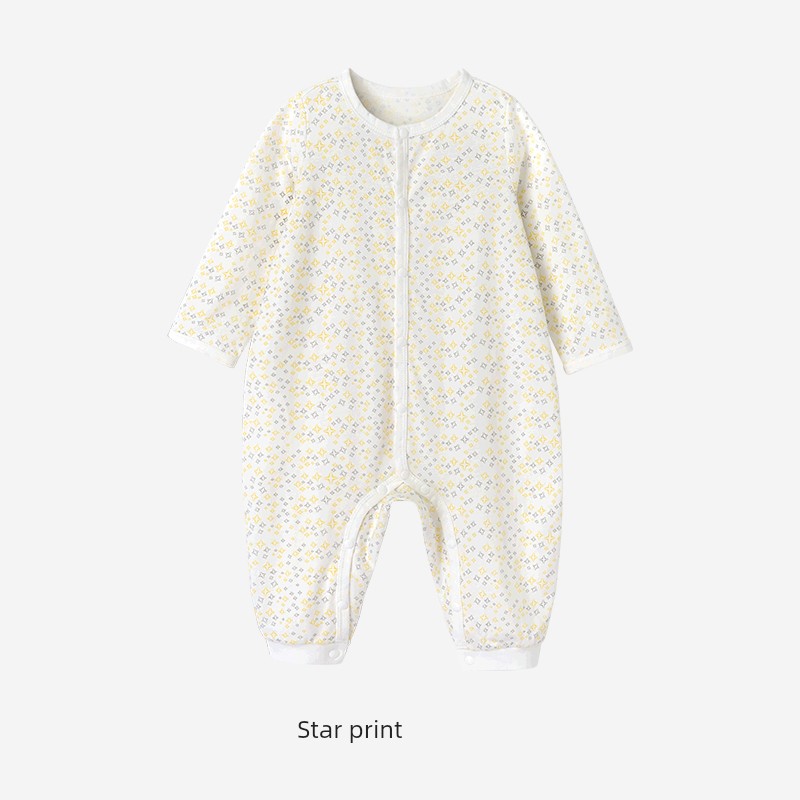 YEEHOO Infant Newborn Spring and Autumn Pure Cotton Jumpsuit — 5