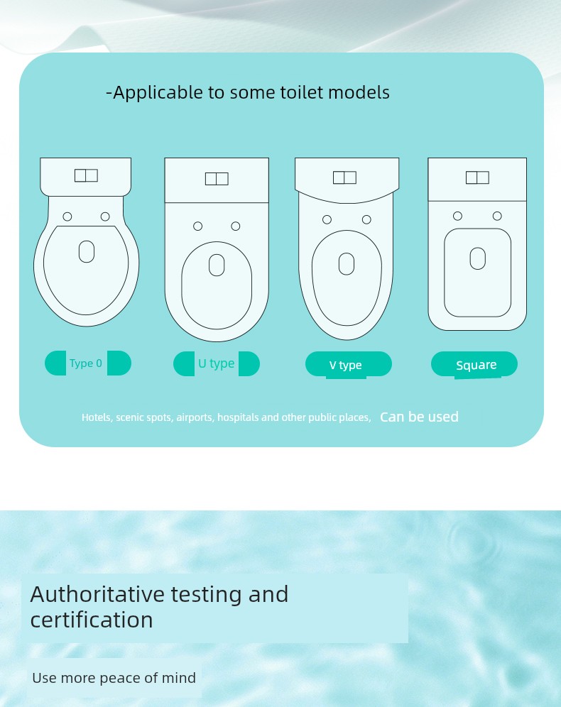 Disposable Toilet Seat Covers Individually Packaged for Pregnant Women, Hotels, Travel, and Portable Use Without Adhesive Removal — 12