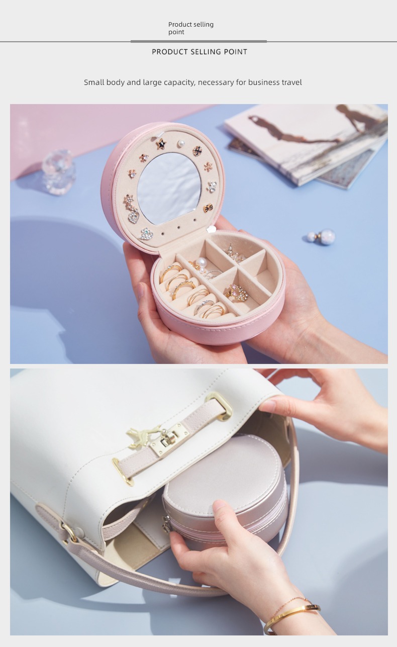 Portable Ear Studs Earrings the republic of korea Ins wind Jewelry box