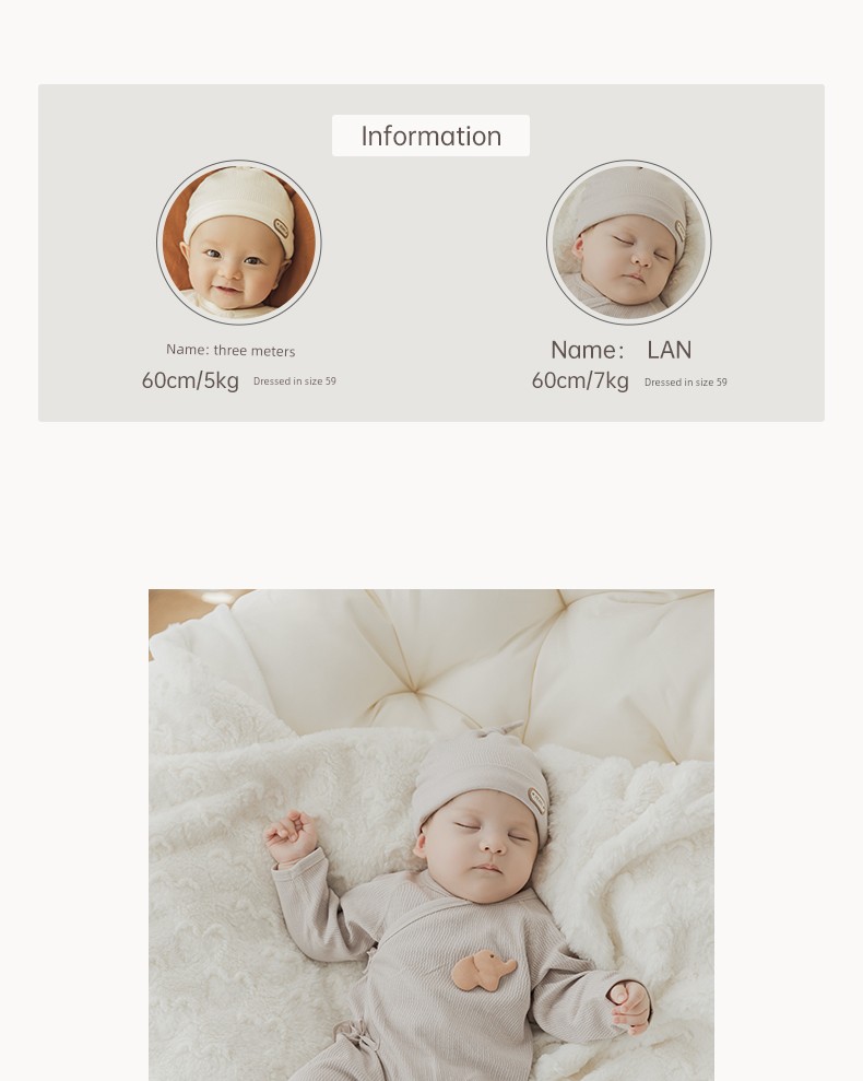 Guiqi Bear Newborn Spring and Autumn Long-Sleeve Romper Pure Cotton Monk-Style Clothes Baby Tie-Up Jumpsuit Autumn Outfit — 21