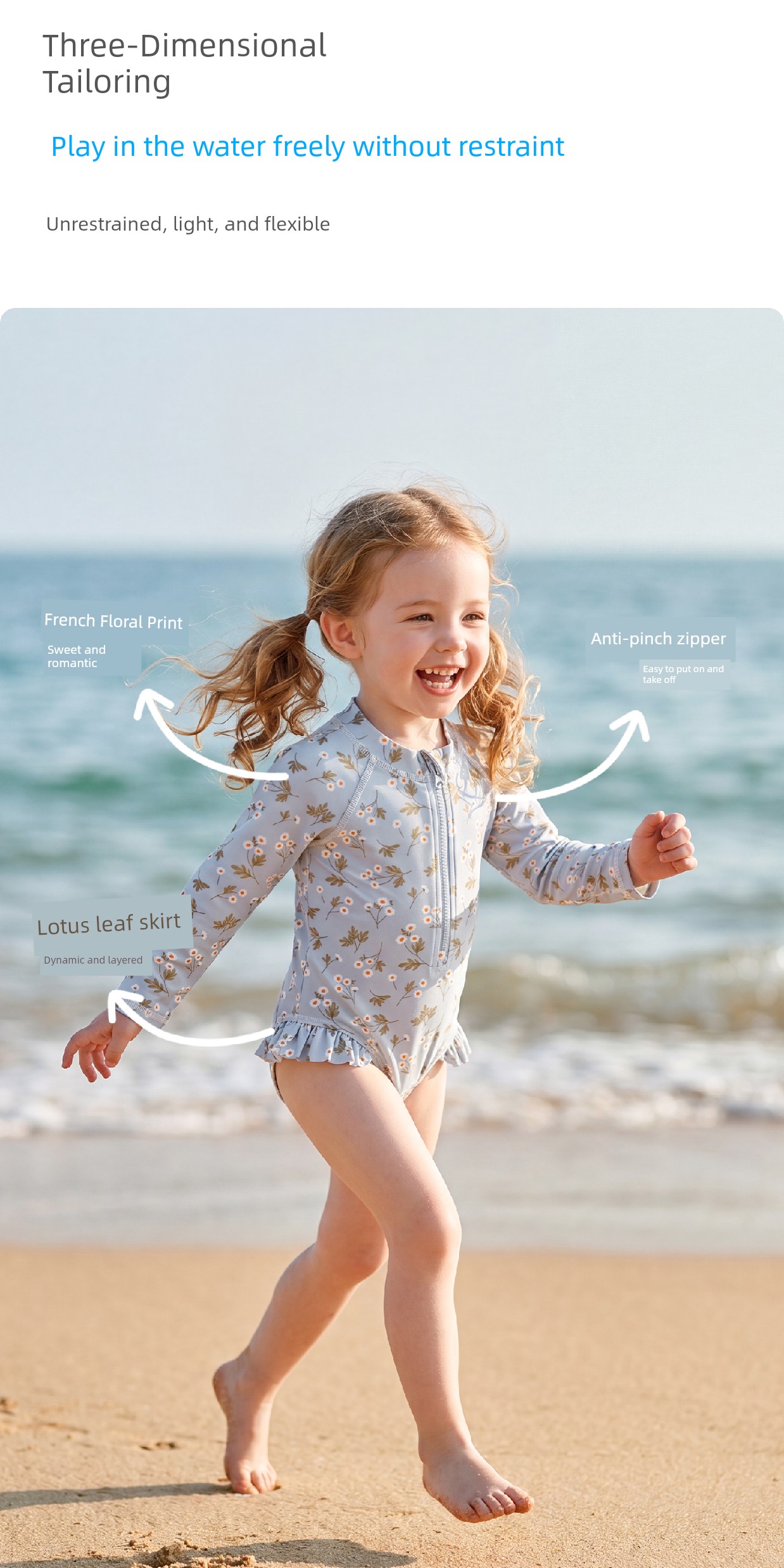 Banxidi Girls' Sun Protection Swimsuit 2026 New Baby Cartoon One-Piece Long-Sleeved Swimsuit Kidsren's Princess Swimsuit — 10