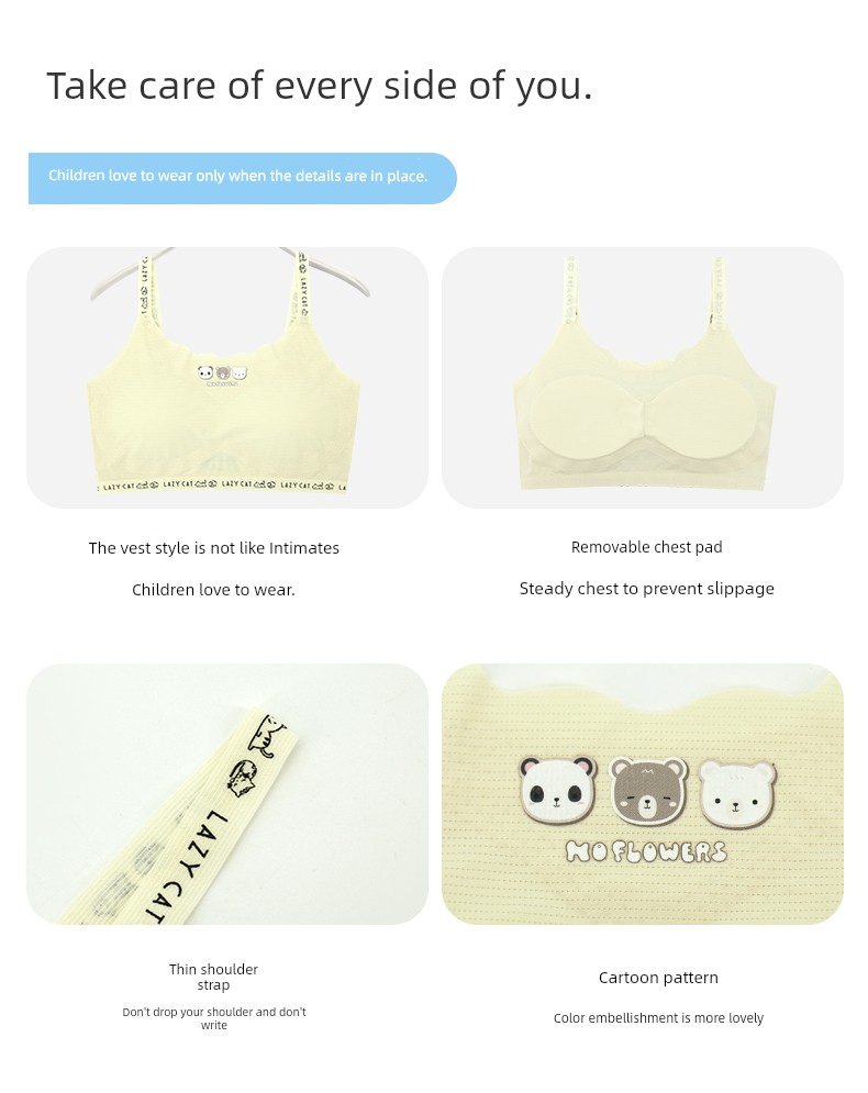 Girls' Underwear Developmental Primary School Student Youth Girl Junior High School Student Vest 12 Years Old Sling Children's Tube Top Young Adult — 13