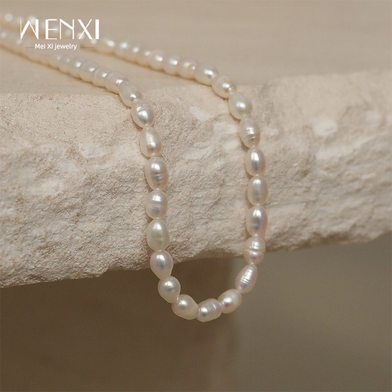French Advanced sense Necklace female natural freshwater Pearl
