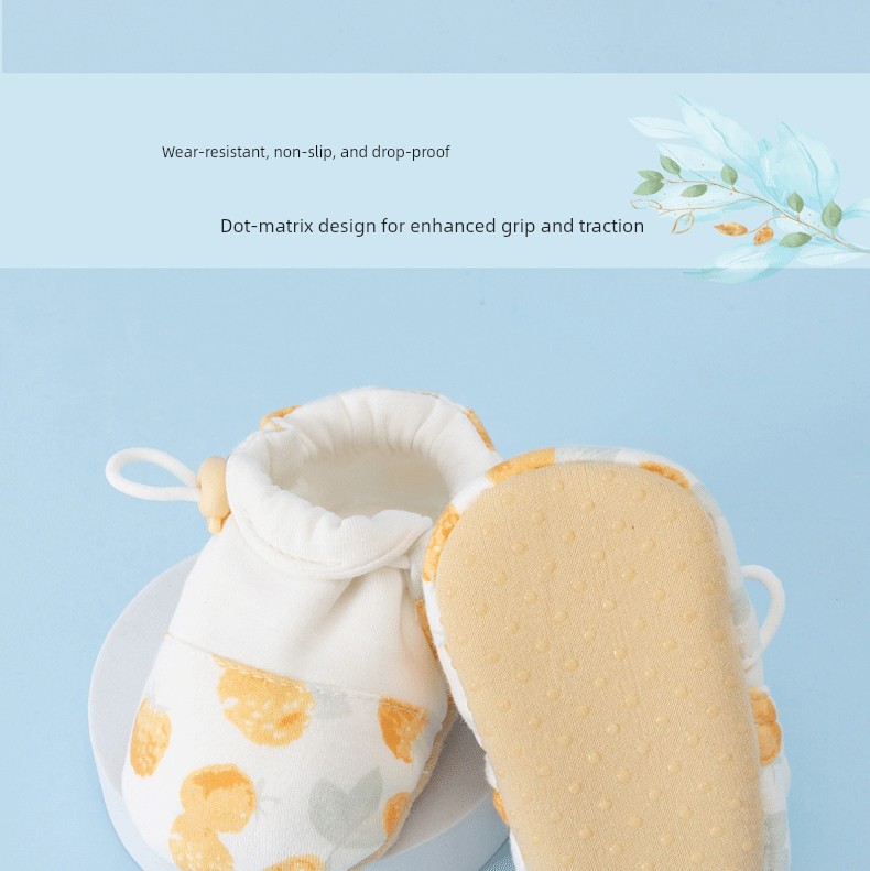 Beitais Infant Foot Covers, New Spring and Autumn Style Newborn Shoes, Soft-Soled Indoor Walking Shoes for Small Infants, Size S — 6