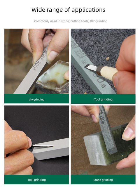 Nanshan Oil Stone 20*20*200mm Green Silicon Carbide Jade Whetstone Polished Fine Grinding Square Oil Stone Stick
