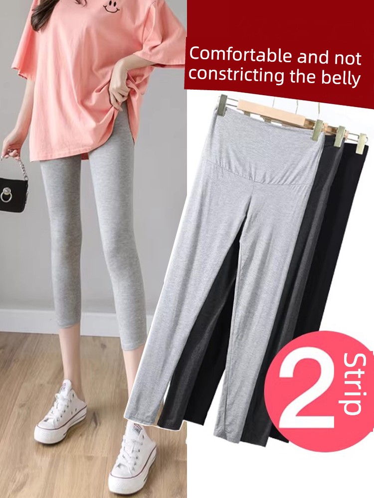 Maternity Leggings, Summer Thin Maternity Pants, Spring and Summer Outerwear, Cropped Pants, Spring and Autumn Full-Length Pants, Petite Spring Wear