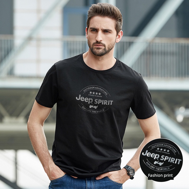 JEEP jeep Big size breathable pure cotton Short sleeve Undershirt