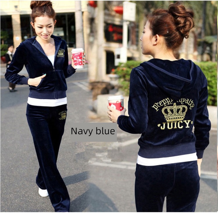 velvet Big size easy Self-cultivation Korean version spring and autumn Sweater
