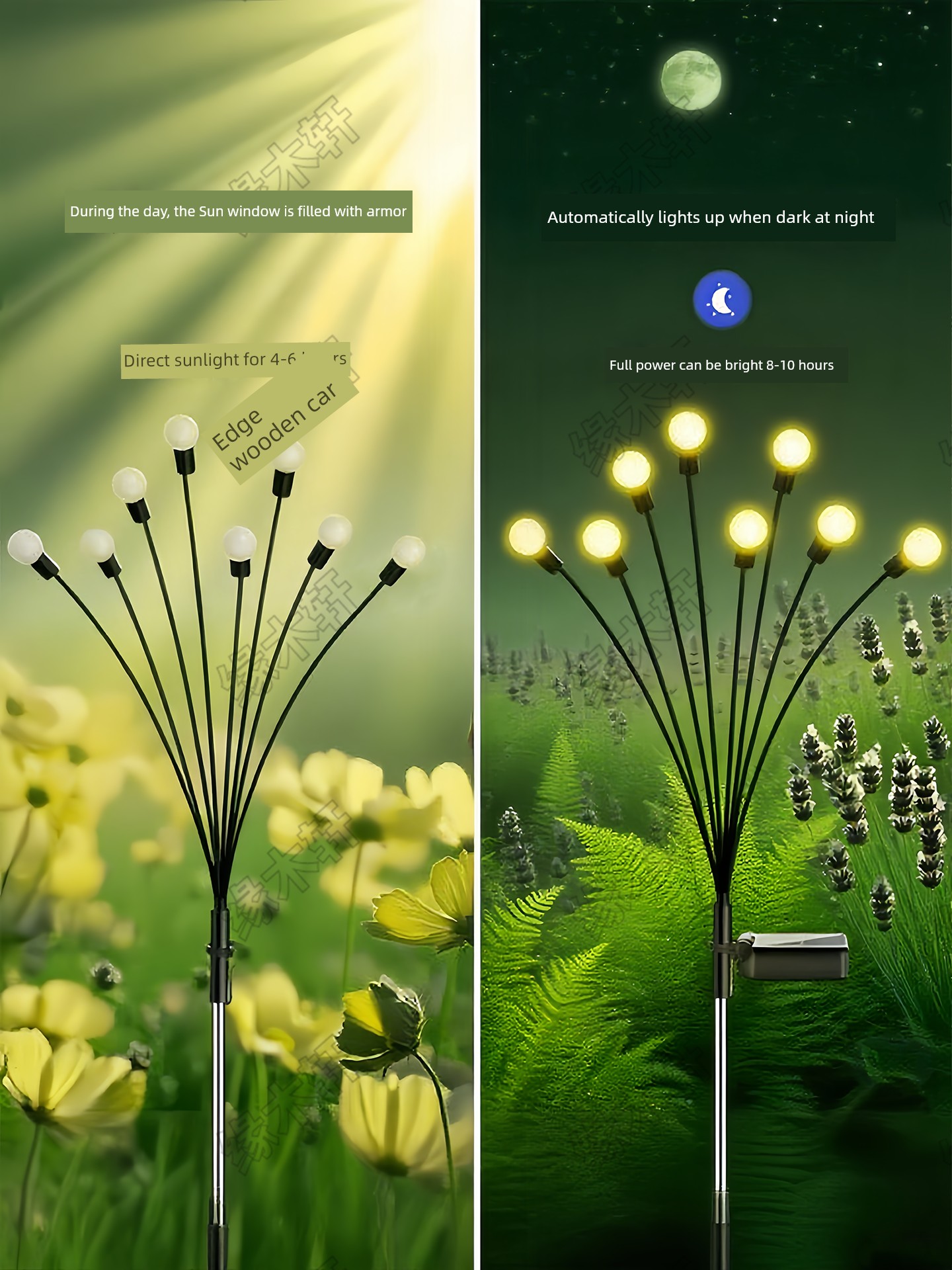 Solar Lamp Outdoor Lamp Firefly Lamp Garden Lamp House Atmosphere Garden Layout Decorative Lamp Waterproof Lawn Lamp