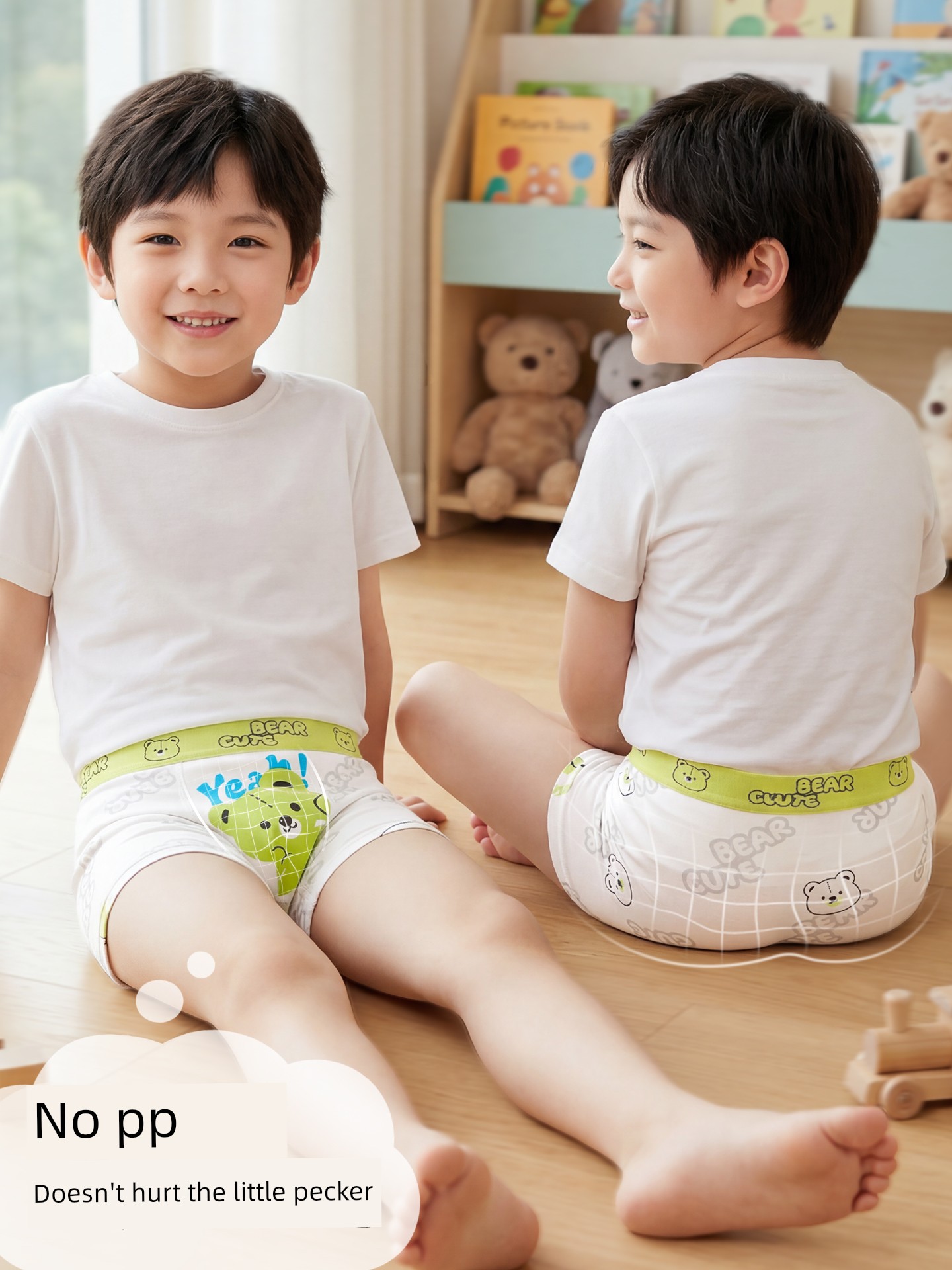 【10A Antibacterial Crotch】Boys' Underwear Children's Class a Pure Cotton Boxer Shorts for Older Boys and Little Boys, All-Cotton Baby Shorts — 5