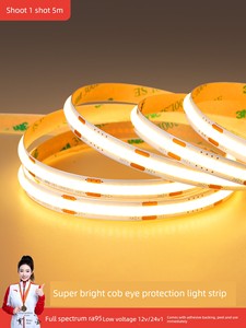 Cob Light Strip Led Low Voltage Linear Light Embedded Light Strip Self-Adhesive 24V Living Room Ceiling without Main Lig