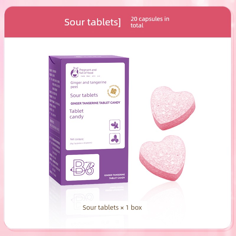 Pregnancy-Flavored Ginger and Tangerine Peel Sour Tablets Containing Vitamins B6 and B1 Are Suitable for Pregnant Women to Eat as Ginger Candy Snacks — 1