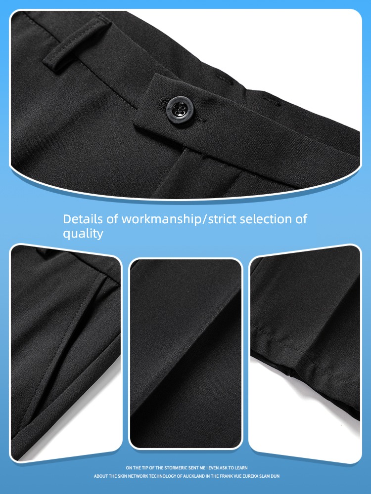 Spring and Autumn Nine points Men's style business affairs Plush suit trousers