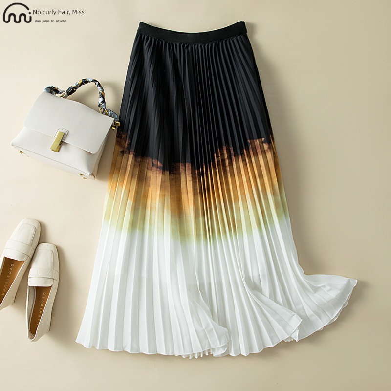 Fixed dyeing Pendant Elegant Versatile Medium and long term skirt