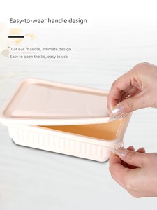 to-Go Box Degradable Corn Starch Disposable Lunch Box Environmental-Friendly Food Grade Takeaway with Lid Microwaveable 