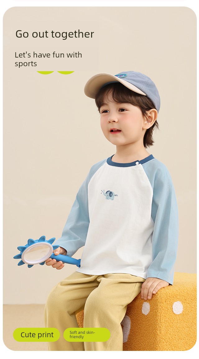 [Autumn T-Shirt Clearance] Boys' Long Sleeve Autumn Clothing, Girls' Baby Spring and Autumn Children's 2026 New Style Base Layer Top — 20