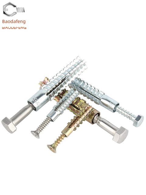 Iron serrated gecko expansion screw metal expansion tube nail anti-loose cement wall lightweight brick hollow brick self-tapping screw