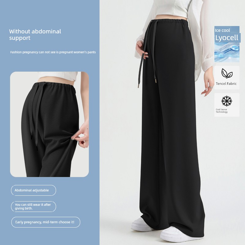 Autumn and Winter Thickened Outer Wear Casual Straight-Leg Pregnant Women's Pants — 2