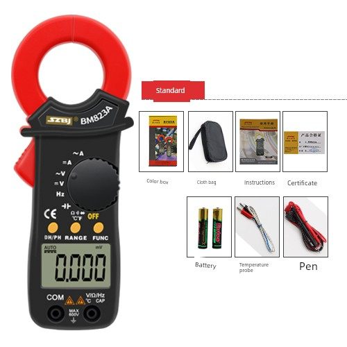 Binjiang BM823A clamp multimeter high-precision clamp meter electrical repair small ammeter AC and DC current