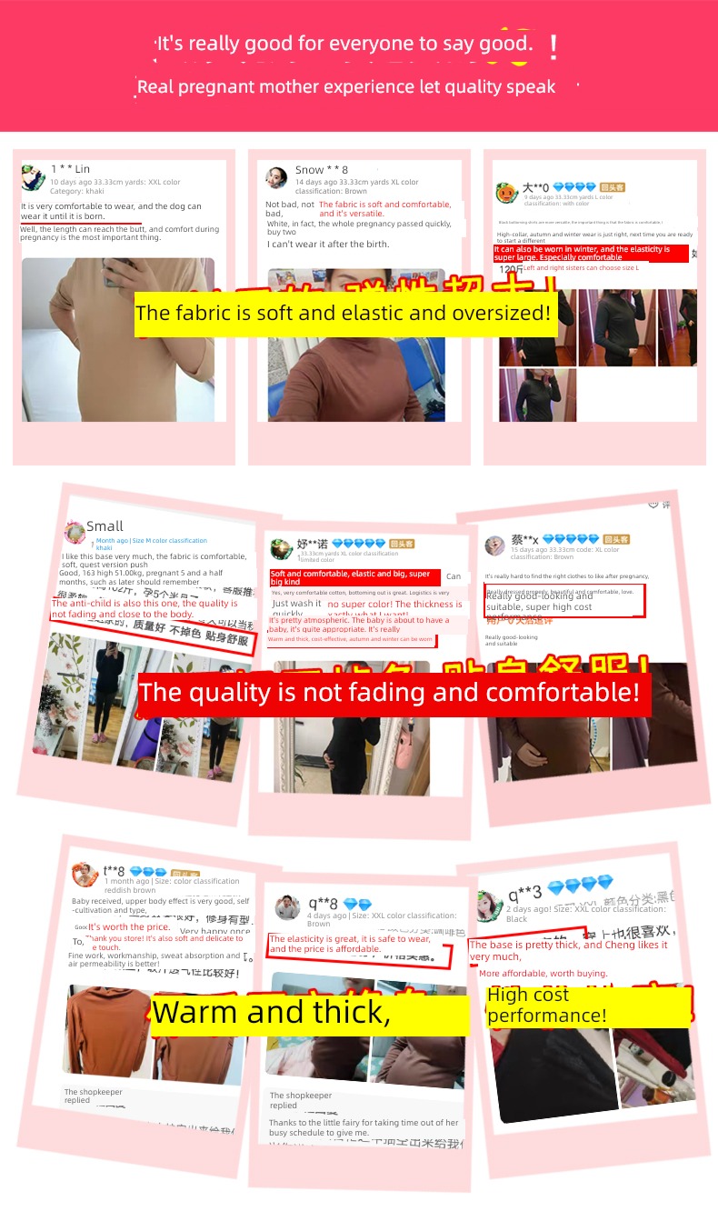 Autumn clothes Plush thickening Foreign style Inner lap winter pregnant woman